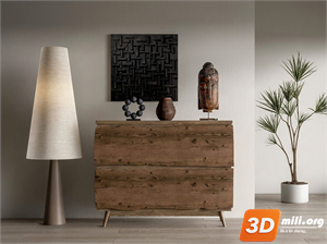 Decorative cabinet Skp Files